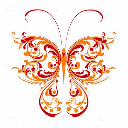 Abstract Floral Butterfly Design Abstract Floral Butterfly Design